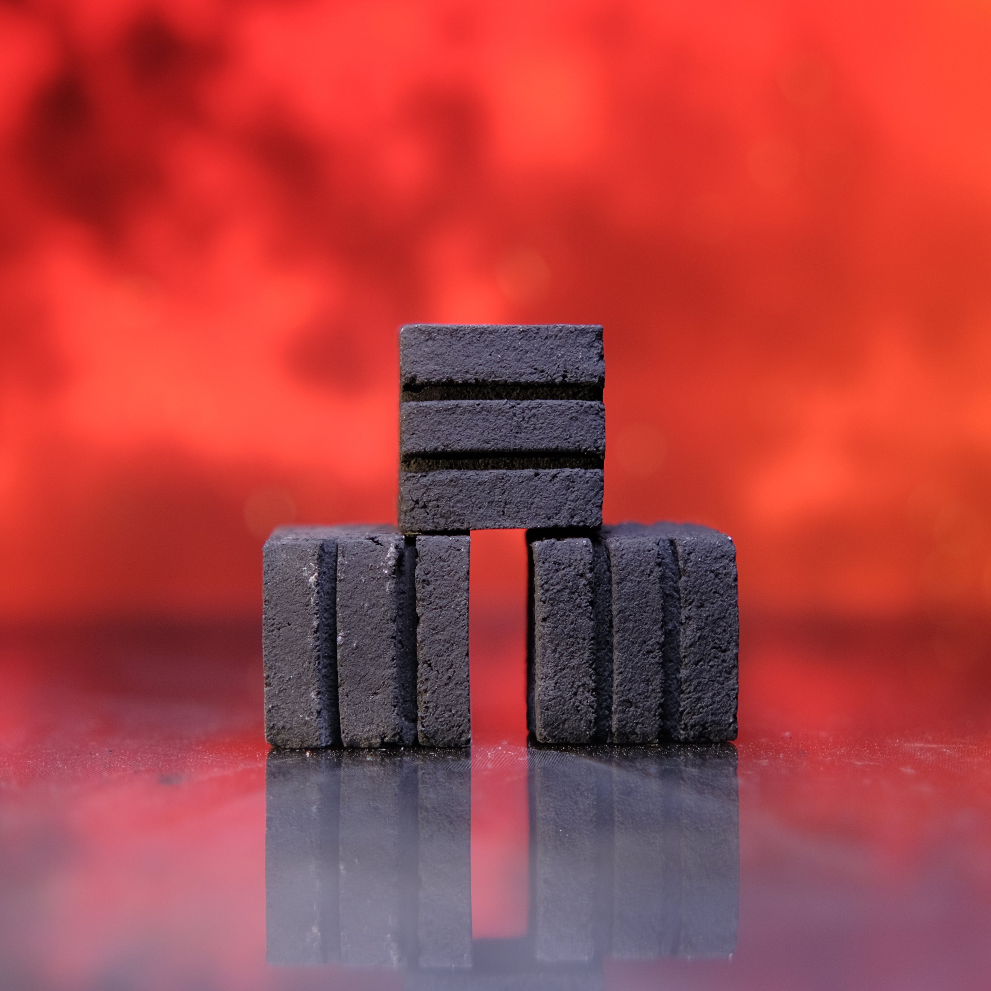 Coconut Charcoal Briquettes Premium Cube Two Lines PT Suma Briket Premium